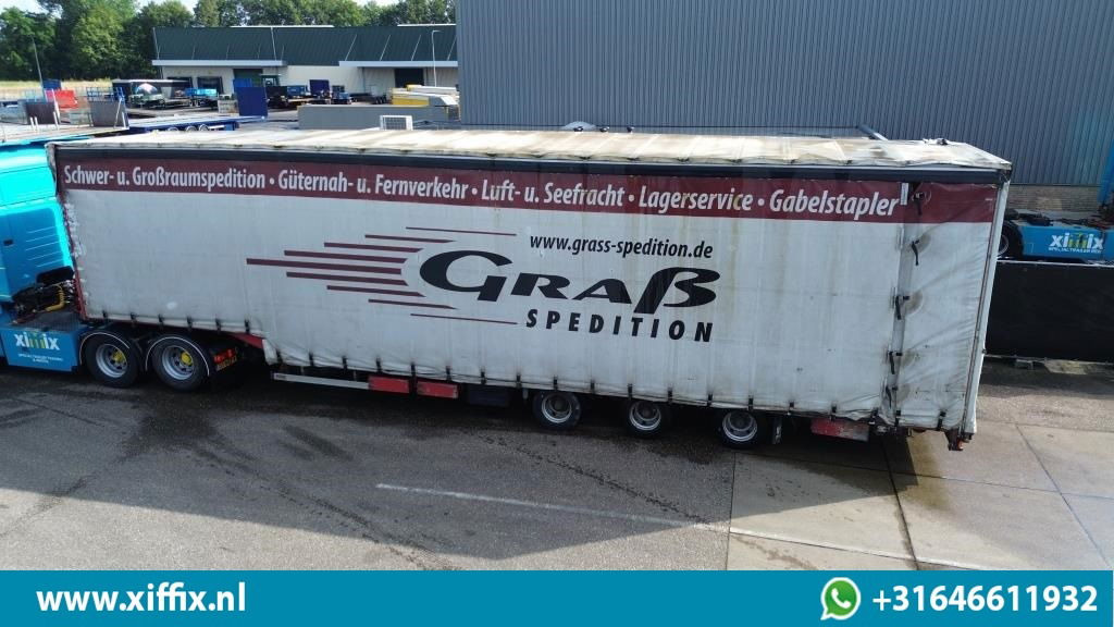 Wiese 3-ass. Semi dieplader met huifopbouw - Low loader semi-trailer: picture 2 Wiese 3-ass. Semi dieplader met huifopbouw - Low loader semi-trailer: picture 2