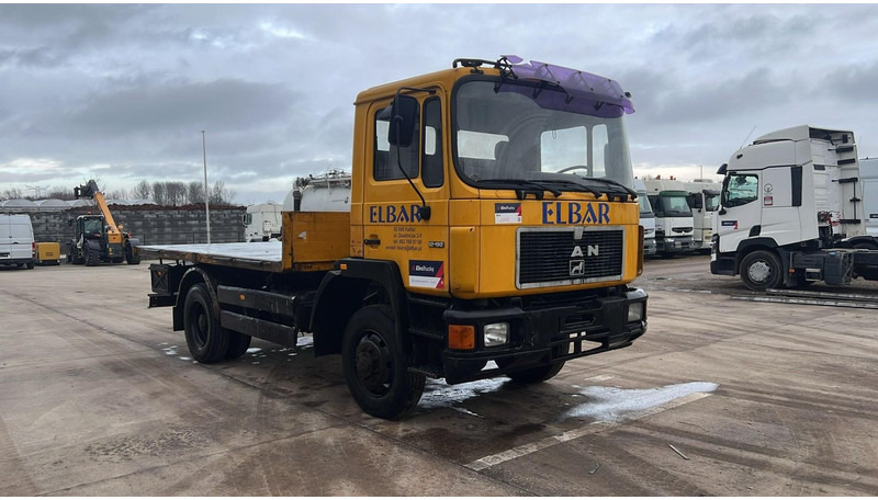 MAN 12.192 (MANUAL PUMP / 4X4 / POMPE MANUELLE / GRAND PONT / LAMES / STEEL SUSP.) - Dropside/ Flatbed truck: picture 3 MAN 12.192 (MANUAL PUMP / 4X4 / POMPE MANUELLE / GRAND PONT / LAMES / STEEL SUSP.) - Dropside/ Flatbed truck: picture 3