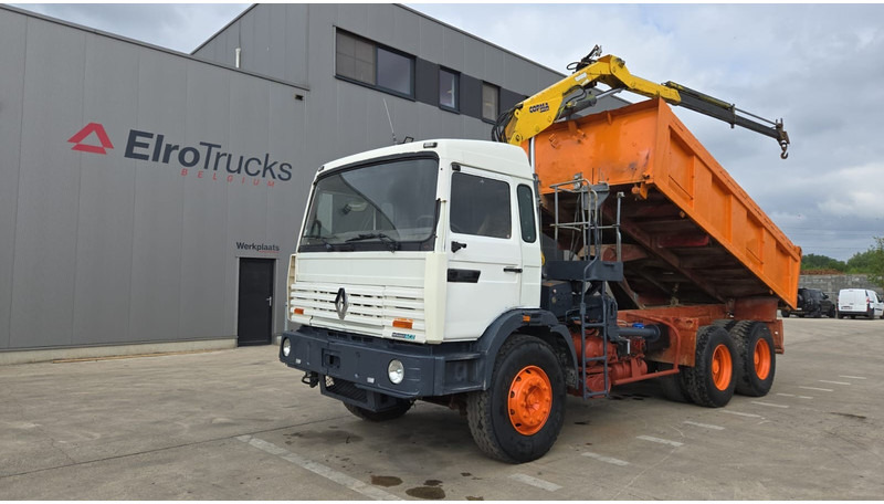 Renault G 300 Manager (POMPE MANUELLE / GRUE COPMA 90.2 / LAMES / 6X4 / GRAND PONT) - Tipper, Crane truck: picture 1 Renault G 300 Manager (POMPE MANUELLE / GRUE COPMA 90.2 / LAMES / 6X4 / GRAND PONT) - Tipper, Crane truck: picture 1