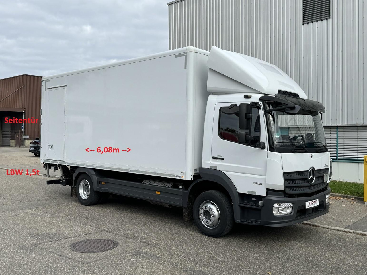 Mercedes-Benz Atego 1221 L Koffer 6,1m LBW AHK Klima TOP - Box truck: picture 1 Mercedes-Benz Atego 1221 L Koffer 6,1m LBW AHK Klima TOP - Box truck: picture 1