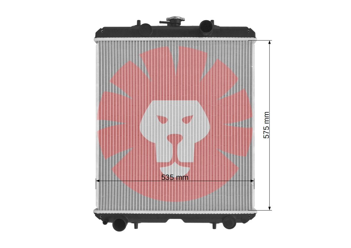 KUBOTA B1750 B2150 M100 M110 M120 M125 - Radiator for Farm tractor: picture 3 KUBOTA B1750 B2150 M100 M110 M120 M125 - Radiator for Farm tractor: picture 3