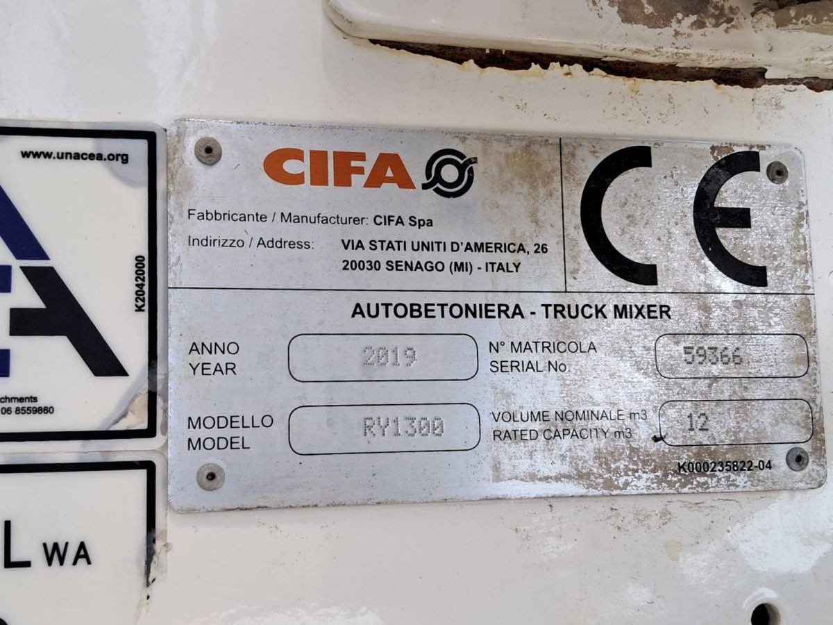 Concrete mixer truck ASTRA HD9 8450 CIFA RY1300: picture 9 Concrete mixer truck ASTRA HD9 8450 CIFA RY1300: picture 9