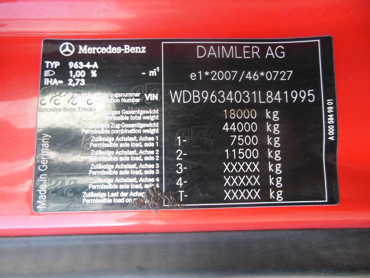 Tractor unit Mercedes-Benz 1843 Actros, Hydraulik: picture 20 Tractor unit Mercedes-Benz 1843 Actros, Hydraulik: picture 20