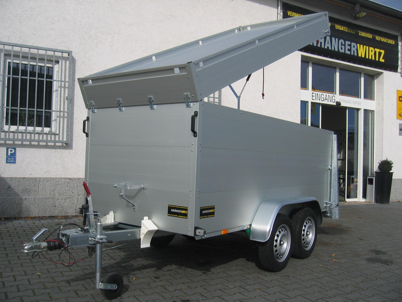 ALUBOXX Deckelanhänger GTT 1500 VT2 301x126x118cm Heckrampe (M) 1500kg order Aktion - Closed box trailer: picture 1 ALUBOXX Deckelanhänger GTT 1500 VT2 301x126x118cm Heckrampe (M) 1500kg order Aktion - Closed box trailer: picture 1