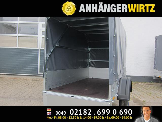 Aluliner Planen Anhänger GT 500 181x101x120 +Hochplane aero grau (XXS) 500kg - Car trailer: picture 2 Aluliner Planen Anhänger GT 500 181x101x120 +Hochplane aero grau (XXS) 500kg - Car trailer: picture 2