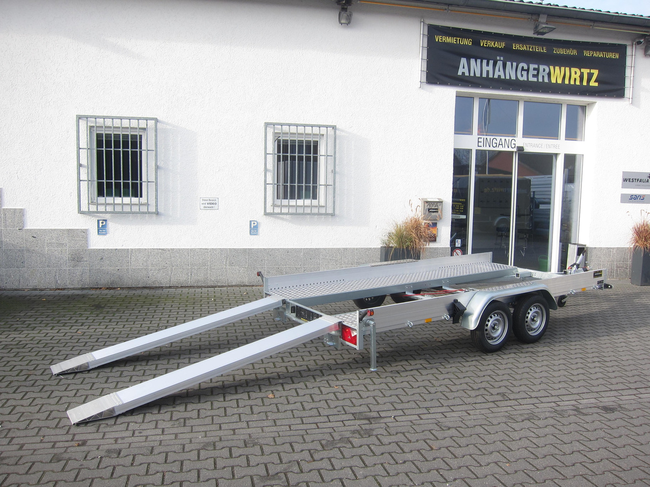 Autotransporter trailer Anssems AMT ECO 2000 light 400x188x18cm (XL) Alurampen 2000kg Wohnmobilanhänger Januar Aktion: picture 12 Autotransporter trailer Anssems AMT ECO 2000 light 400x188x18cm (XL) Alurampen 2000kg Wohnmobilanhänger Januar Aktion: picture 12