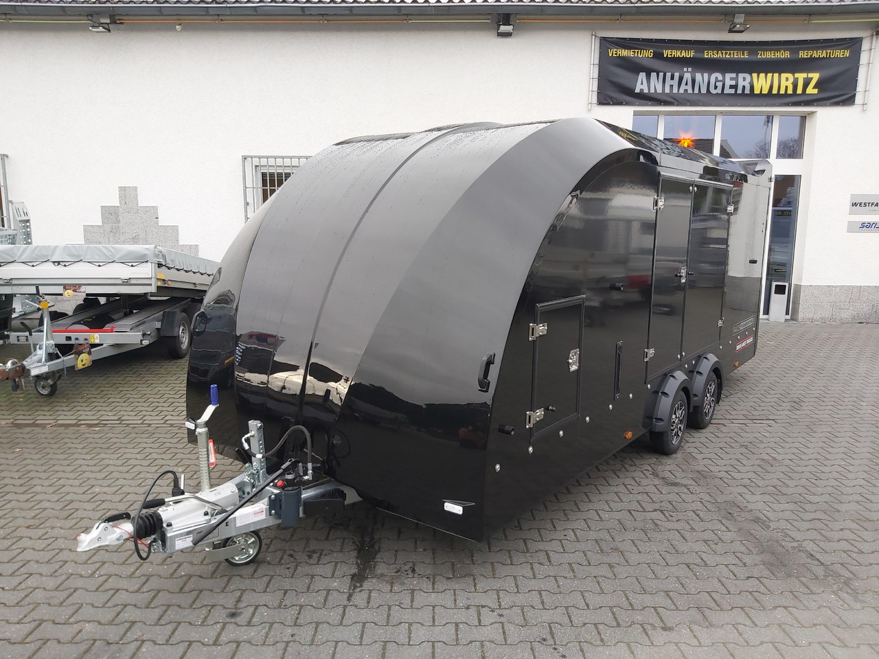 BJT RT 5 550x212x189cm blackline Alufelgen darkline Premium Stauraum Lichtpaket 100km/H 3500kg - Motorcycle trailer: picture 1 BJT RT 5 550x212x189cm blackline Alufelgen darkline Premium Stauraum Lichtpaket 100km/H 3500kg - Motorcycle trailer: picture 1