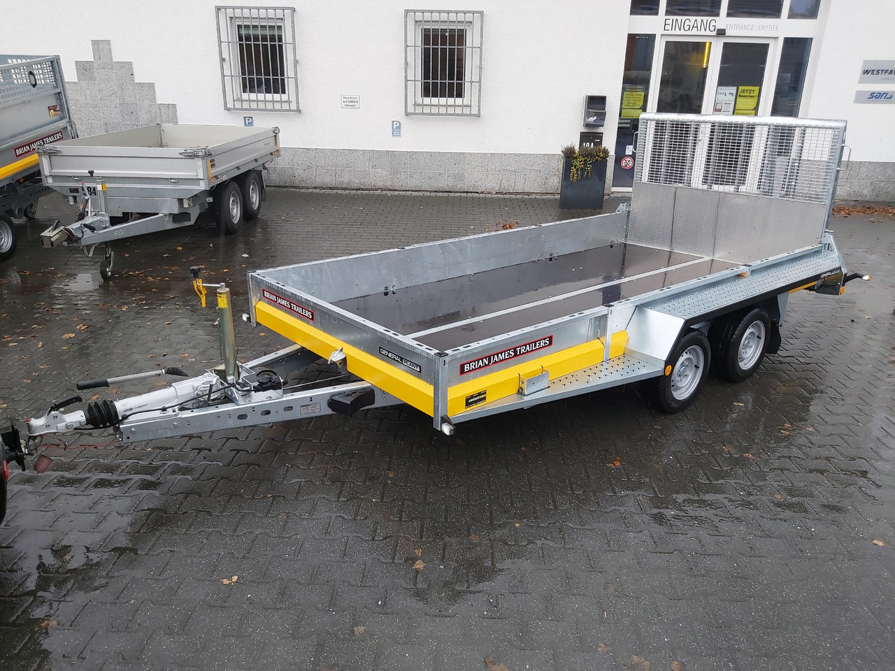 Brian James General Plant 400x185x25cm Halbgitter Auffahrklappe 150cm Reserverad (XL) 3500kg Abverk. - Plant trailer: picture 2 Brian James General Plant 400x185x25cm Halbgitter Auffahrklappe 150cm Reserverad (XL) 3500kg Abverk. - Plant trailer: picture 2
