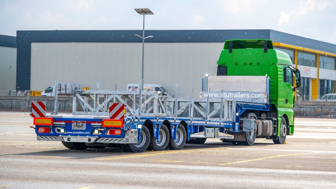 New Low loader semi-trailer STU 3 Axle Hydraulic Steering Low Loader: picture 13