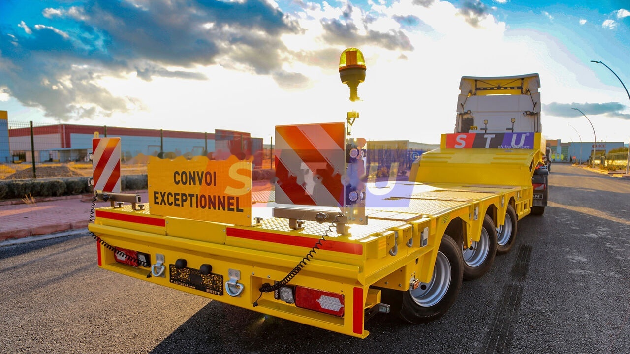 New Low loader semi-trailer STU 3 Axle Hydraulic Steering Low Loader: picture 14