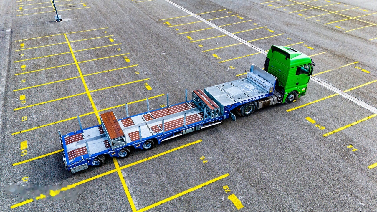 New Low loader semi-trailer STU 3 Axle Hydraulic Steering Low Loader: picture 12