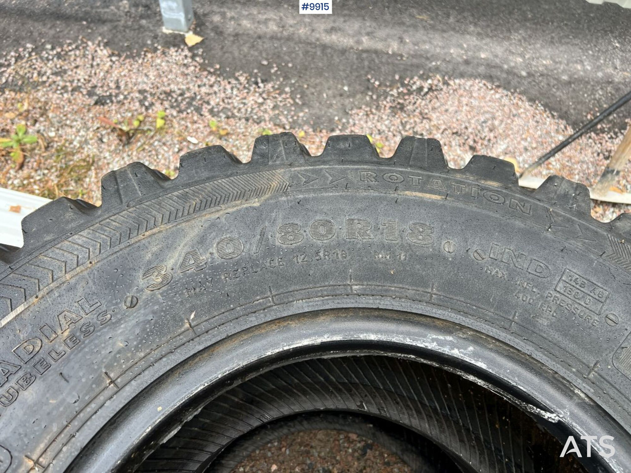 2 st NOKIAN 340/80R18 däck - Tire for Construction machinery: picture 3 2 st NOKIAN 340/80R18 däck - Tire for Construction machinery: picture 3