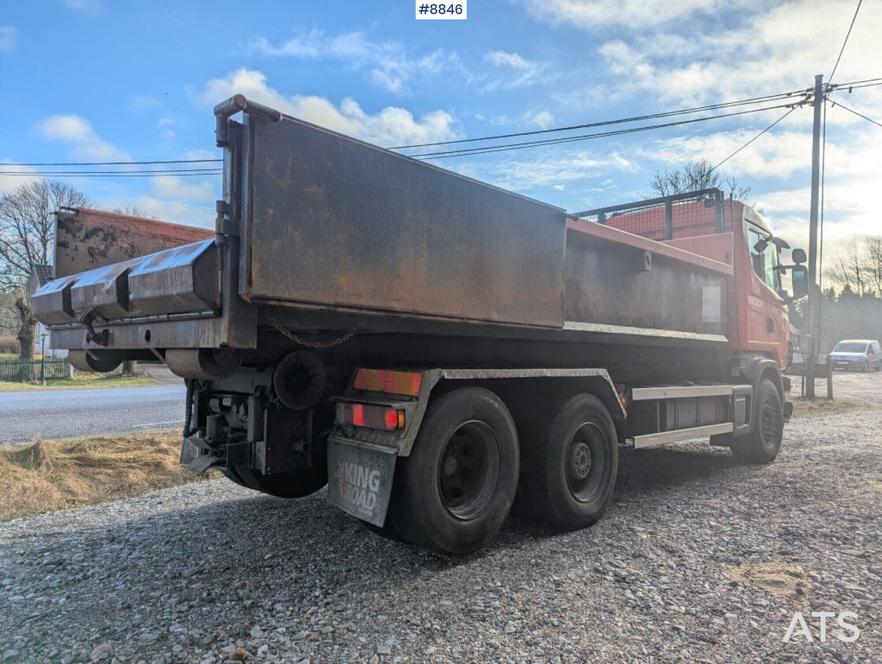 Hook Truck Scania R124BG 6x2 with gravel flatbed (SEE VIDEO) - Hook lift truck: picture 4 Hook Truck Scania R124BG 6x2 with gravel flatbed (SEE VIDEO) - Hook lift truck: picture 4