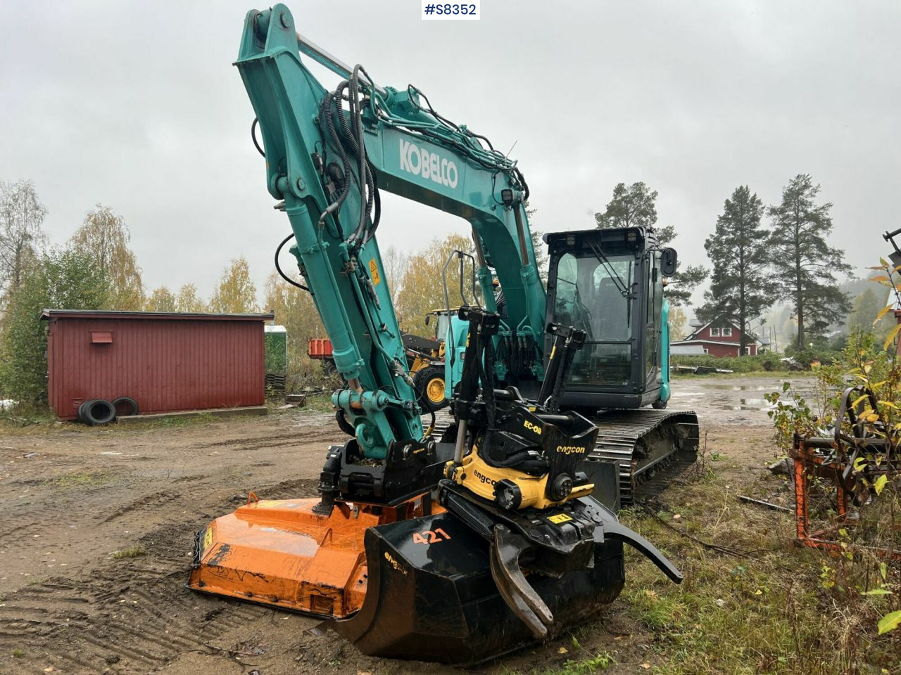 KOBELCO SK140 SRLC-7 with Trejon Cutting unit and Engcon tiltrotator (SEE VIDEO) - Crawler excavator: picture 1 KOBELCO SK140 SRLC-7 with Trejon Cutting unit and Engcon tiltrotator (SEE VIDEO) - Crawler excavator: picture 1
