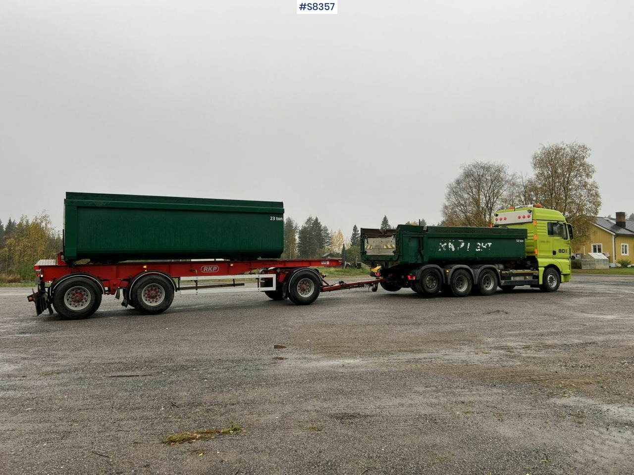 Tipper MAN TGF 35.540 med RKP 3-9.0 Vagn Gravel (Cassette) SEE VIDEO: picture 13
