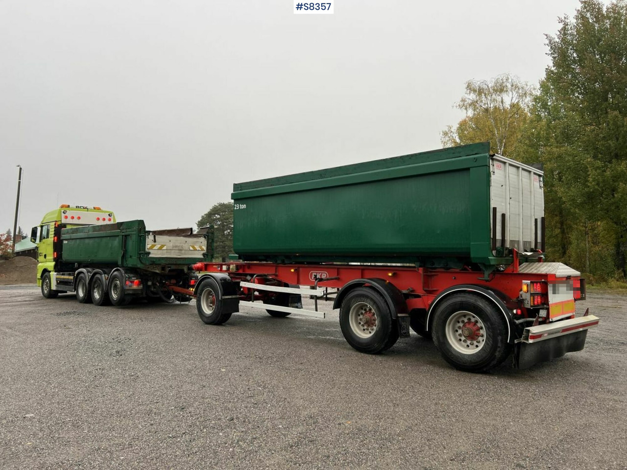 Tipper MAN TGF 35.540 med RKP 3-9.0 Vagn Gravel (Cassette) SEE VIDEO: picture 9