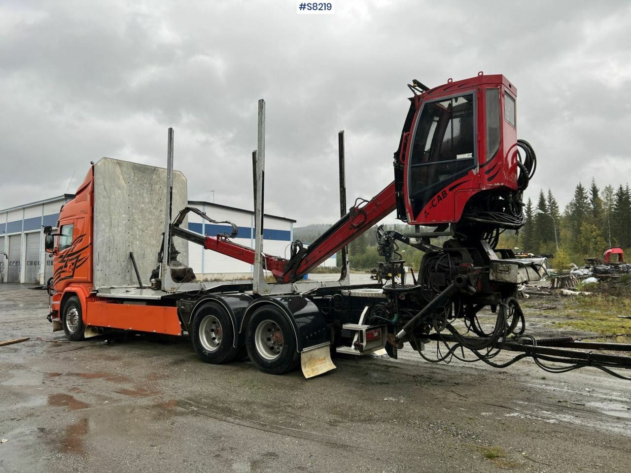 Scania R730 Timber truck with wagon and crane - Logging truck: picture 3 Scania R730 Timber truck with wagon and crane - Logging truck: picture 3