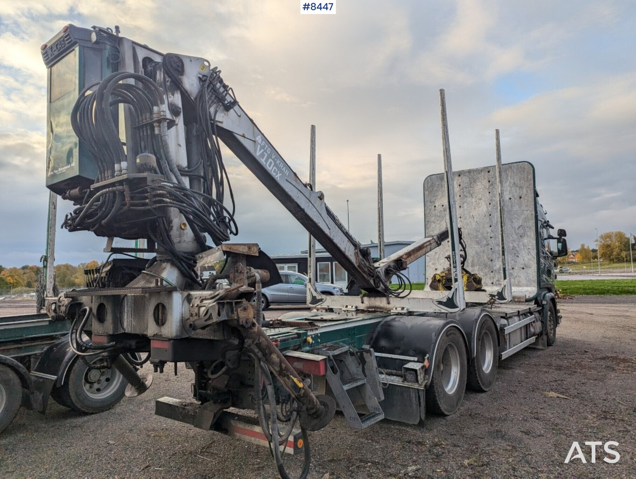 Timber Truck Scania R580 6X4 with crane and wagon - Logging truck: picture 3 Timber Truck Scania R580 6X4 with crane and wagon - Logging truck: picture 3