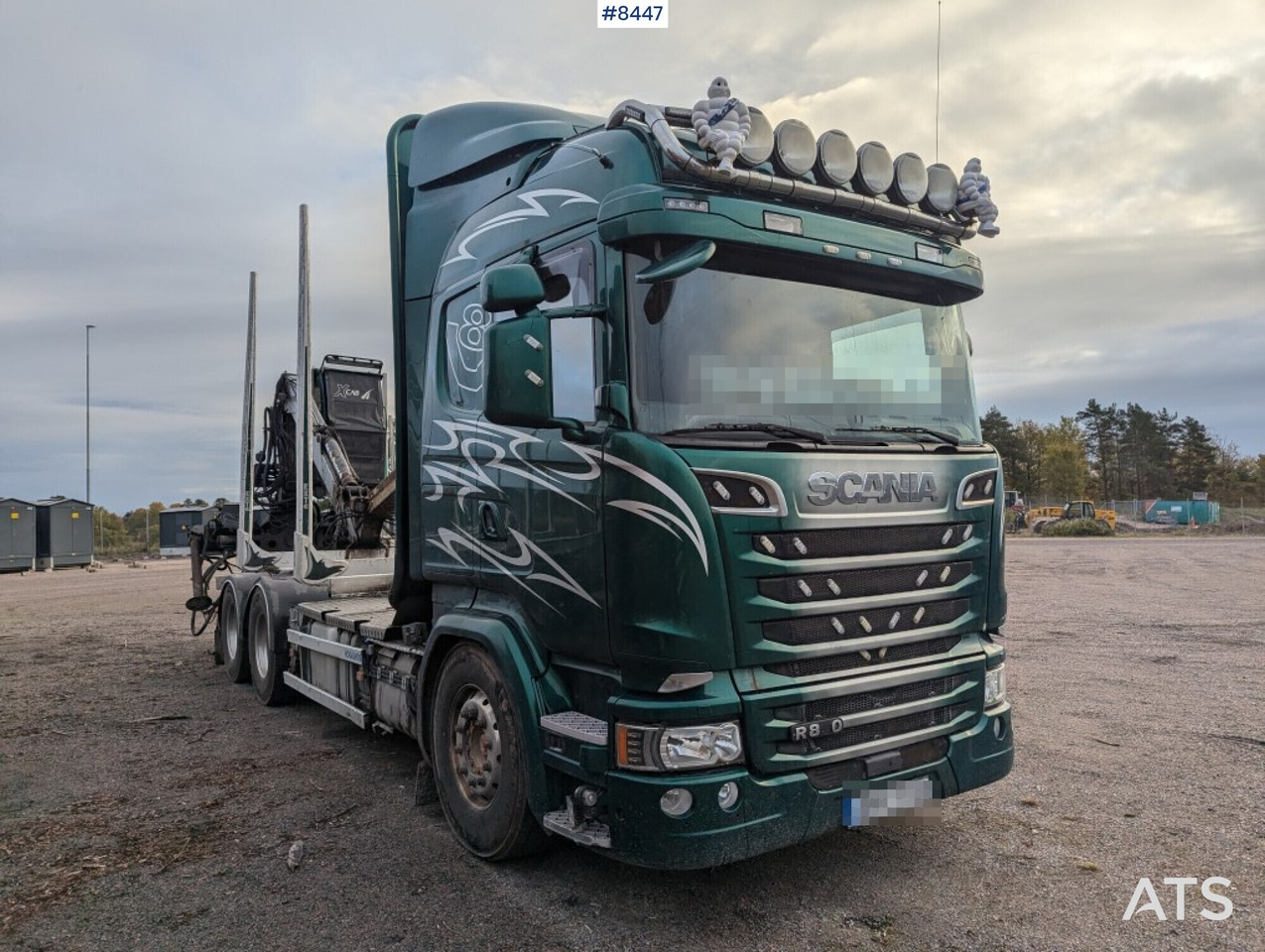 Timber Truck Scania R580 6X4 with crane and wagon - Logging truck: picture 2 Timber Truck Scania R580 6X4 with crane and wagon - Logging truck: picture 2