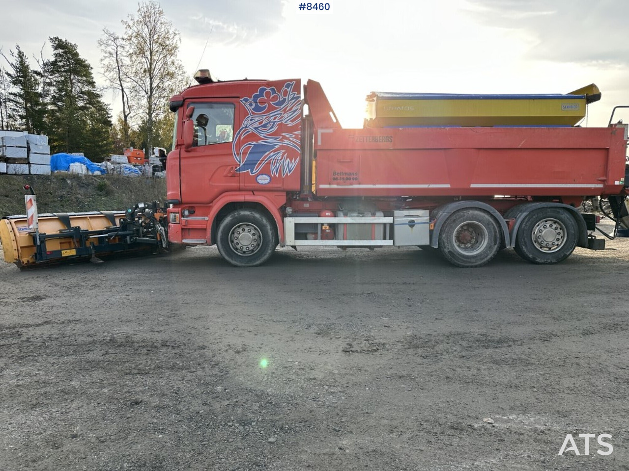 Tipper truck, Scania G410, Front plow, Salt spreader (See video) - Tipper, Snow removal vehicle: picture 2 Tipper truck, Scania G410, Front plow, Salt spreader (See video) - Tipper, Snow removal vehicle: picture 2