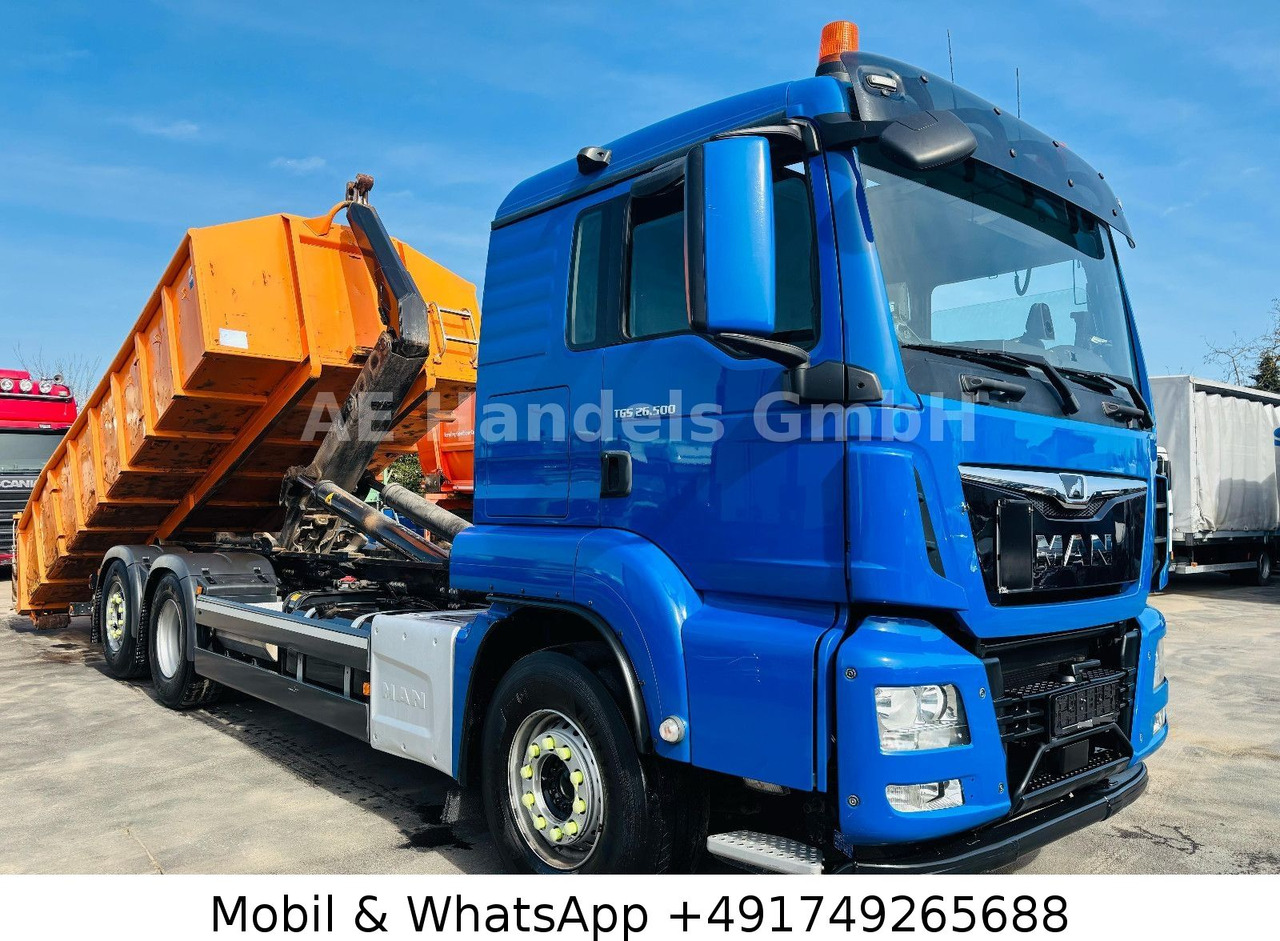 Hook lift truck, Crane truck MAN TGS 26.500 L BL 6x2 *Retarder/Lenk+Lift/MEILLER: picture 7