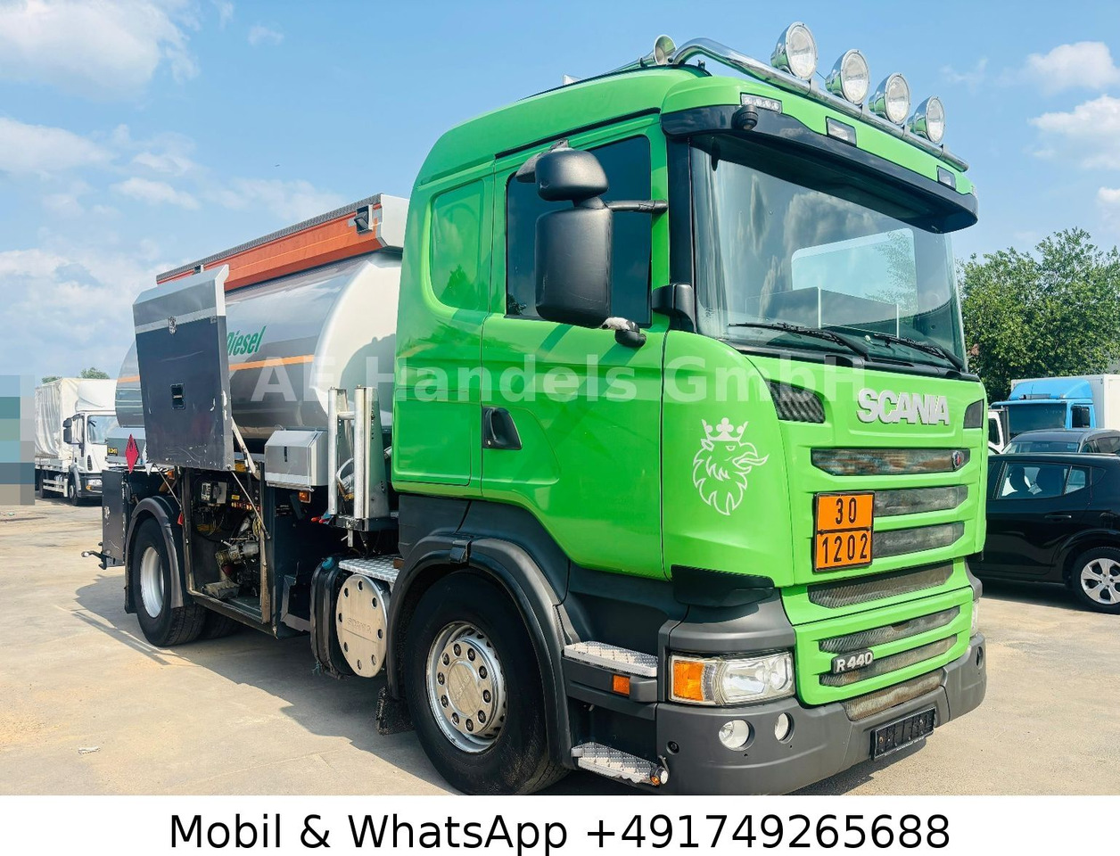 Scania R440 Rohr *Retarder/Oben-Unten/2-Kammern/14m³ - Tank truck: picture 1 Scania R440 Rohr *Retarder/Oben-Unten/2-Kammern/14m³ - Tank truck: picture 1