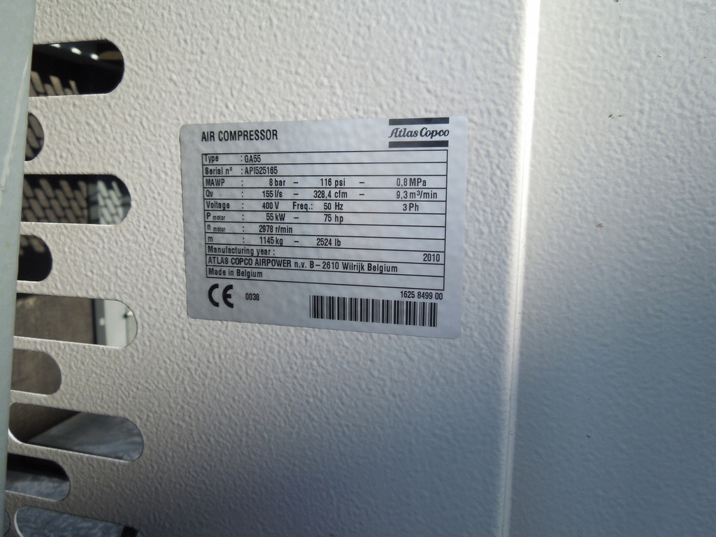 ATLAS COPCO GA55 - Air compressor: picture 4 ATLAS COPCO GA55 - Air compressor: picture 4