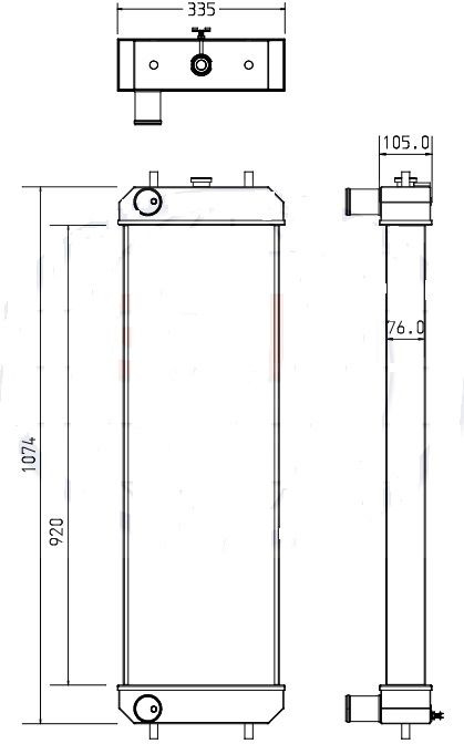 RADIATORE HITACHI ZX 200.3 210.3 OE 4625641- 4650352 - Radiator: picture 2 RADIATORE HITACHI ZX 200.3 210.3 OE 4625641- 4650352 - Radiator: picture 2