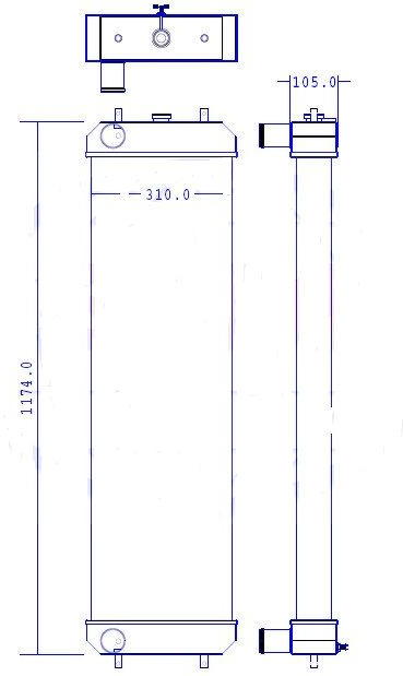 RADIATORE HITACHI ZX 280 250.3 OE 4650355 - Radiator: picture 1 RADIATORE HITACHI ZX 280 250.3 OE 4650355 - Radiator: picture 1