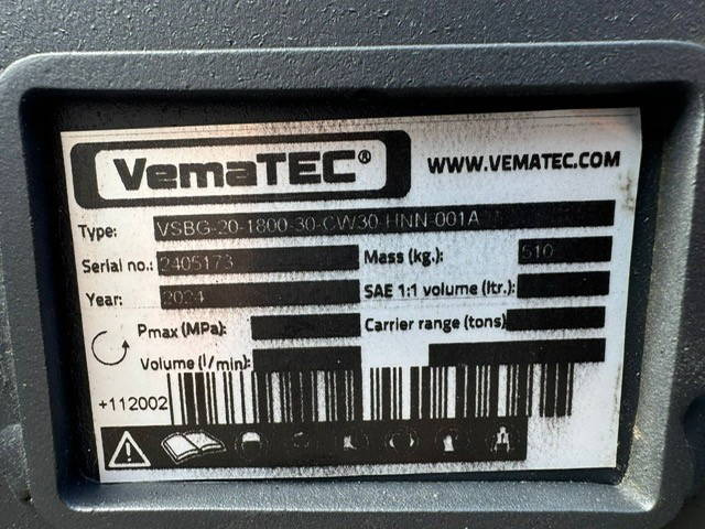 VemaTec CW30 Slotenbak 900 Ltr 1800mm breed - Excavator bucket for Construction machinery: picture 3 VemaTec CW30 Slotenbak 900 Ltr 1800mm breed - Excavator bucket for Construction machinery: picture 3