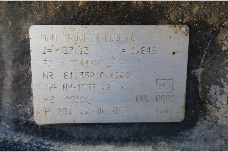 MAN HY-1350-12 37/13 - Rear axle for Truck: picture 3 MAN HY-1350-12 37/13 - Rear axle for Truck: picture 3