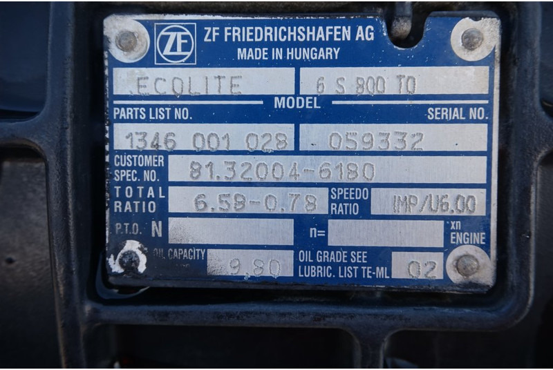 ZF 6S800OD TGL 81.32004-6180 - Gearbox for Truck: picture 5 ZF 6S800OD TGL 81.32004-6180 - Gearbox for Truck: picture 5