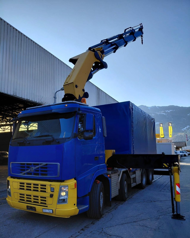 Volvo FH520 8x4R,E5,Palfinger PK100002 + spitz +winch - Crane truck, Curtainsider truck: picture 2 Volvo FH520 8x4R,E5,Palfinger PK100002 + spitz +winch - Crane truck, Curtainsider truck: picture 2