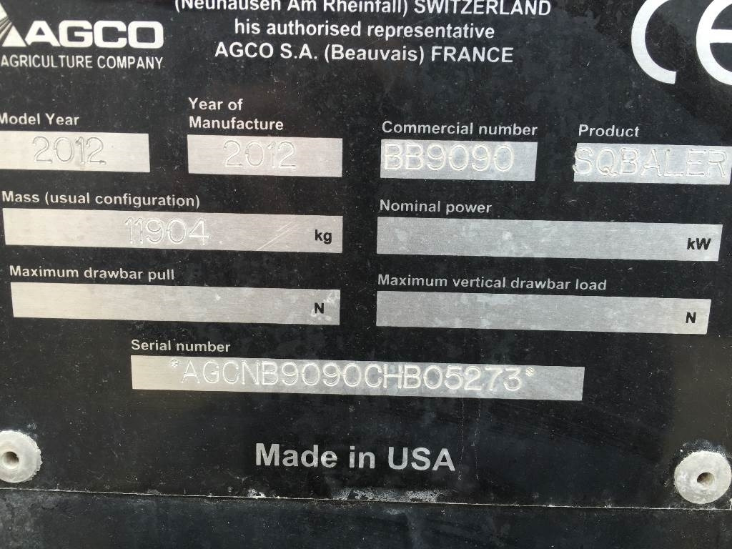 New Holland BB9090 Damaged / Skadad - Square baler: picture 2 New Holland BB9090 Damaged / Skadad - Square baler: picture 2
