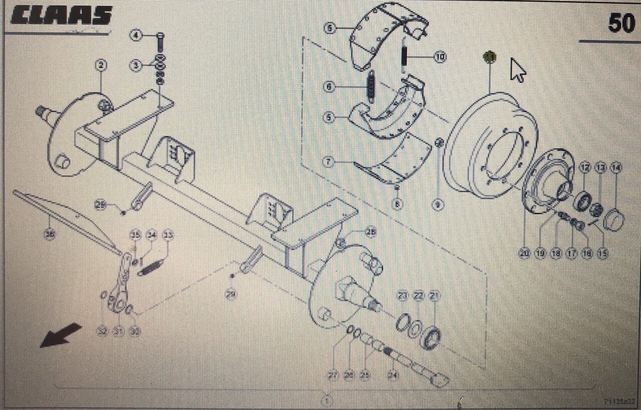 CLAAS 00 0935 996 0/Claas bęben hamulcowy/Claas Quadrant 2200 Advantage - Brake drum for Agricultural machinery: picture 1 CLAAS 00 0935 996 0/Claas bęben hamulcowy/Claas Quadrant 2200 Advantage - Brake drum for Agricultural machinery: picture 1