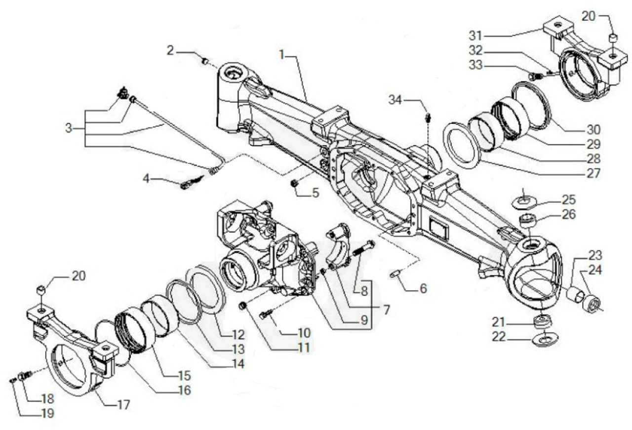 Carraro 20.49 149434 - most napędowy - podpora tylna 149425 - Axle and parts for Agricultural machinery: picture 1 Carraro 20.49 149434 - most napędowy - podpora tylna 149425 - Axle and parts for Agricultural machinery: picture 1