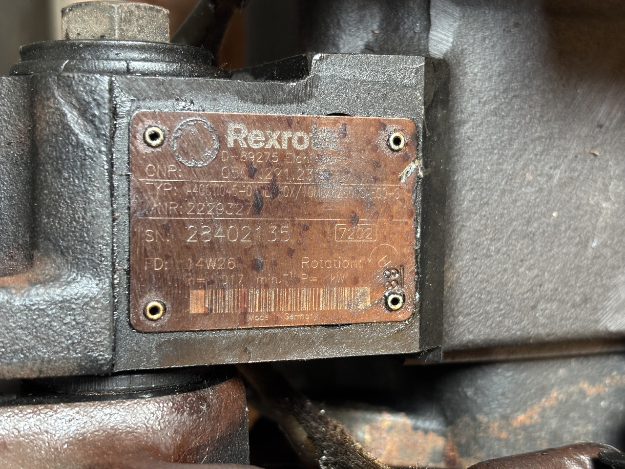 Claas AXION 830 CMATIC Pompa Jazdy Autopower REXROTH A40CTI045 10ML06Z600SAE00-S - Transmission for Agricultural machinery: picture 5 Claas AXION 830 CMATIC Pompa Jazdy Autopower REXROTH A40CTI045 10ML06Z600SAE00-S - Transmission for Agricultural machinery: picture 5