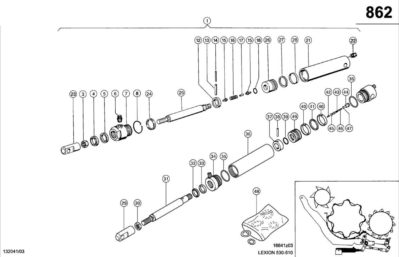 Claas Lexion 560 RURA CYLINDRA 0000418880 (Siłownik hydr. przestawianie klepiska, prawa) - Hydraulic cylinder for Agricultural machinery: picture 1 Claas Lexion 560 RURA CYLINDRA 0000418880 (Siłownik hydr. przestawianie klepiska, prawa) - Hydraulic cylinder for Agricultural machinery: picture 1