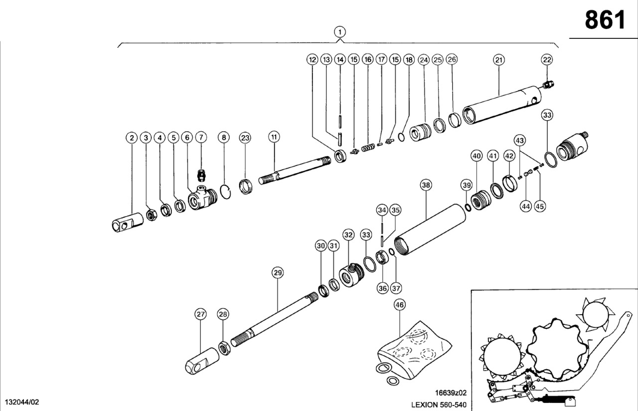 Claas Lexion 560 TŁOCZYSKO 0000876190 (Siłownik hydr. przestawianie klepiska, lewa) - Hydraulic cylinder for Agricultural machinery: picture 1 Claas Lexion 560 TŁOCZYSKO 0000876190 (Siłownik hydr. przestawianie klepiska, lewa) - Hydraulic cylinder for Agricultural machinery: picture 1