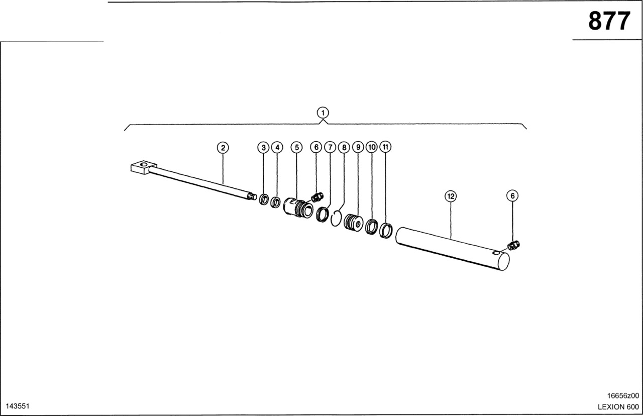 Claas Lexion 600 RURA CYLINDRA 0000868500 (Zbiornik ziarna-wspomaganie rozładunku;siłown. hydr.) - Hydraulic cylinder for Combine harvester: picture 1 Claas Lexion 600 RURA CYLINDRA 0000868500 (Zbiornik ziarna-wspomaganie rozładunku;siłown. hydr.) - Hydraulic cylinder for Combine harvester: picture 1
