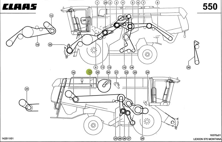Claas Lexion - pas klinowy napędu głównego 0006449610 644961.0 NOWY - Belt for Combine harvester: picture 2 Claas Lexion - pas klinowy napędu głównego 0006449610 644961.0 NOWY - Belt for Combine harvester: picture 2