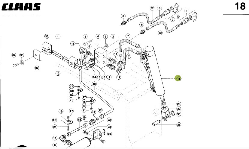 Claas RU600 - części - siłownik hydrauliczny 0009920091 - Hydraulic cylinder for Agricultural machinery: picture 1 Claas RU600 - części - siłownik hydrauliczny 0009920091 - Hydraulic cylinder for Agricultural machinery: picture 1