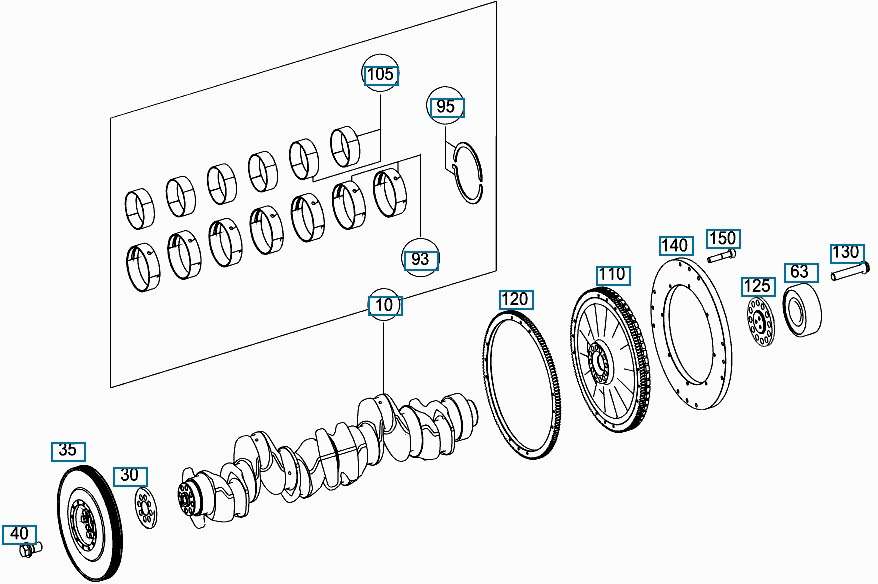 Claas Xerion 4000 Mercedes OM470 - wał korbowy A4700300001 - Crankshaft for Agricultural machinery: picture 1 Claas Xerion 4000 Mercedes OM470 - wał korbowy A4700300001 - Crankshaft for Agricultural machinery: picture 1