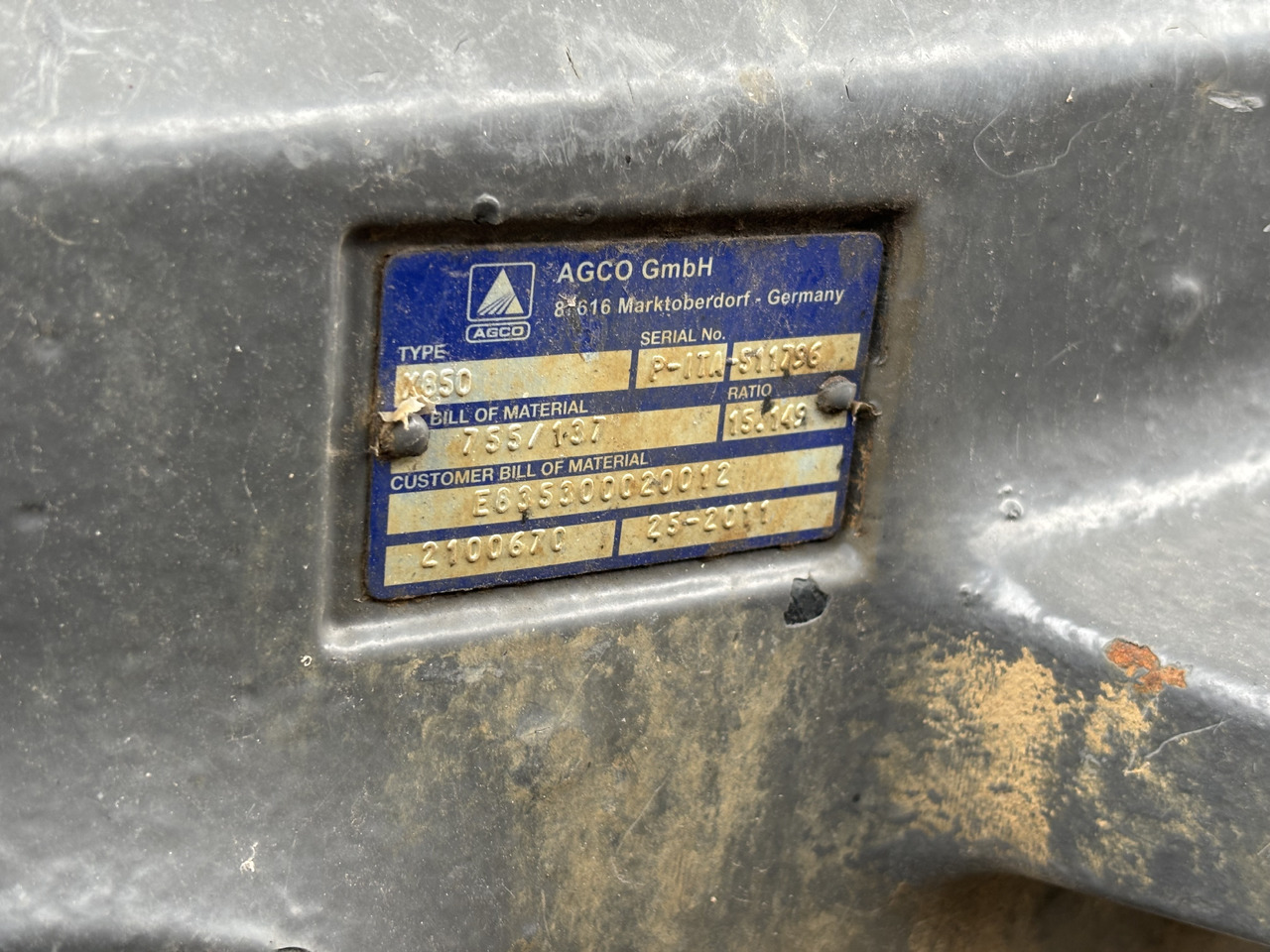 Axle and parts for Agricultural machinery Fendt 828 Obudowa Łączona Osi 755/137  F835300020260  F835300020250: picture 9