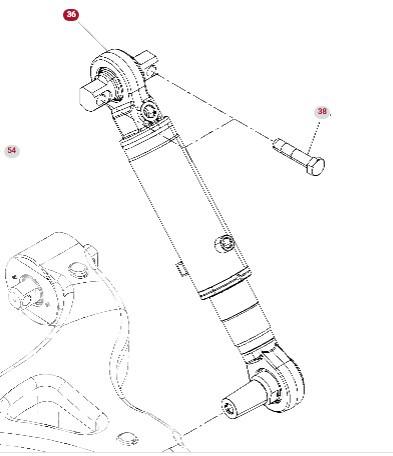 Fendt 930 933 936 939 942 GEN 7 Siłownik Zawieszenia Dolnego Amortyzator CZĘŚCI H218PB0520090 - Shock absorber for Agricultural machinery: picture 1 Fendt 930 933 936 939 942 GEN 7 Siłownik Zawieszenia Dolnego Amortyzator CZĘŚCI H218PB0520090 - Shock absorber for Agricultural machinery: picture 1