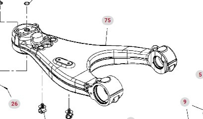 Fendt 930 933 936 939 942 GEN 7 Wahacz Górny Prawy CZĘŚCI H218PF050048A - Suspension for Agricultural machinery: picture 1 Fendt 930 933 936 939 942 GEN 7 Wahacz Górny Prawy CZĘŚCI H218PF050048A - Suspension for Agricultural machinery: picture 1