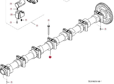 Fendt 936 Gen 7 Silnik D1556LE523 Wałek Rozrządu H218PF150298B CZĘŚCI - Camshaft for Agricultural machinery: picture 1 Fendt 936 Gen 7 Silnik D1556LE523 Wałek Rozrządu H218PF150298B CZĘŚCI - Camshaft for Agricultural machinery: picture 1