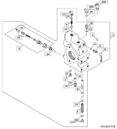 John Deere 7830 Blok Zaworów RE254025 - Hydraulics for Agricultural machinery: picture 1 John Deere 7830 Blok Zaworów RE254025 - Hydraulics for Agricultural machinery: picture 1