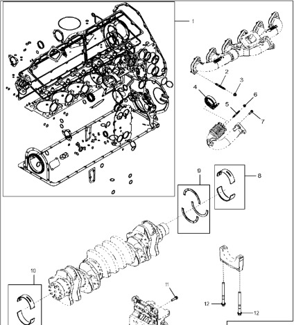 John Deere 9470RX - Zestaw remontowy silnika DZ112021 (Silnik) - Engine overhaul kit for Farm tractor: picture 1 John Deere 9470RX - Zestaw remontowy silnika DZ112021 (Silnik) - Engine overhaul kit for Farm tractor: picture 1