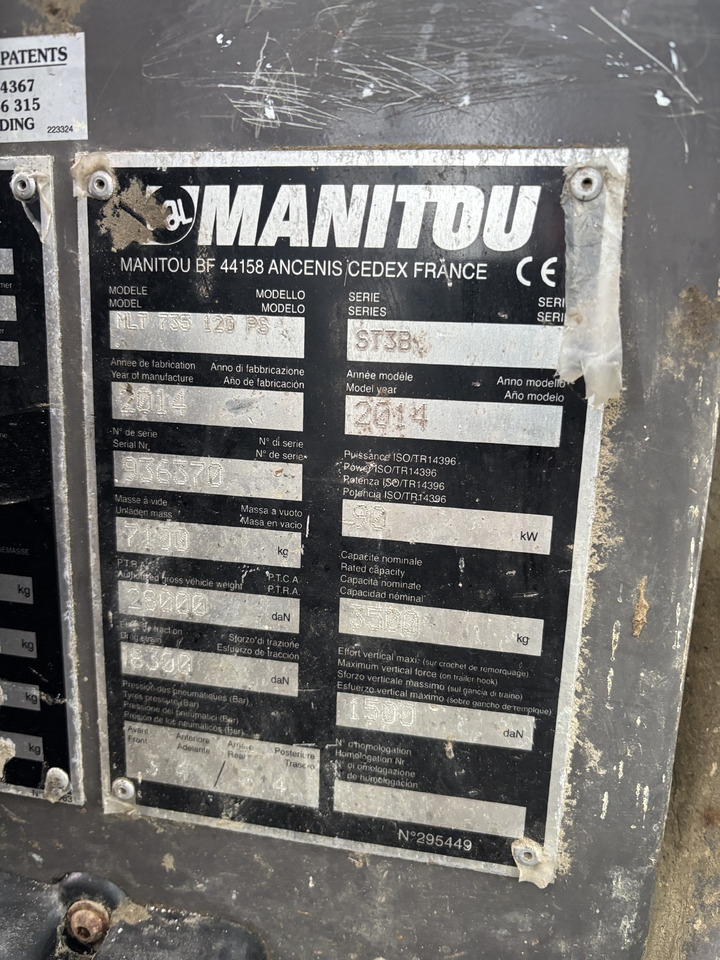 Manitou MLT 735 120 PS 2014rok Karetka Wysięgnik Podnośnik CZĘŚCI - Telescopic handler: picture 2 Manitou MLT 735 120 PS 2014rok Karetka Wysięgnik Podnośnik CZĘŚCI - Telescopic handler: picture 2